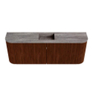 Mondiaz JOYA-DLUX 113.2cm toiletmeubel - ronding links en rechts kleur Ruby - Wastafel FAYE positie Midden Zonder kraangat kleur Oza. SW1425562