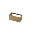 INK Wastafelonderkast - 90x45x40cm - 1 lade - greeploos - met houten keerlijst - MDF - Natur SW493637