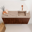 Mondiaz JOYA-DLUX 80cm toiletmeubel - kleur Ruby - Wastafel FAYE positie Rechts Zonder kraangat kleur Arena. SW1425277