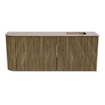 Mondiaz JOYA-DLUX 101.6cm toiletmeubel - ronding links kleur Dusk - Wastafel FAYE positie Rechts Zonder kraangat kleur Arena. SW1425789