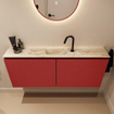 MONDIAZ TURE-DLUX Meuble toilette - 120cm - Fire - EDEN - vasque Frappe - position centrale - 1 trou de robinet SW1102787