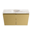 MONDIAZ TURE-DLUX Meuble toilette - 80cm - Oro - EDEN - vasque Frappe - position centrale - 1 trou de robinet SW1102899