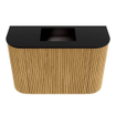 Mondiaz JOYA 63.2cm toiletmeubel - ronding links en rechts kleur Oak - Wastafel FAYE positie Midden Zonder kraangat kleur Urban. SW1421247