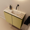 MONDIAZ TURE-DLUX Meuble WC 60 cm Oro. EDEN lavabo Frappe position droite. Sans trou de robinet. SW1102887