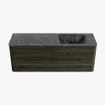 Mondiaz CIRO-DLUX Badkamermeubelset - 140x45x50cm - Solid surface wastafel Lava - 1 wasbak Rechts - zonder kraangaten - 4 lades - Shadow SW1532488