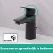 Hansgrohe Logis wastafelkraan 100 coolstart met trekwaste matzwart SW918535