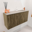 Mondiaz JOYA-DLUX 80cm meuble de salle de bains WC - couleur Dusk - Vasque FAYE position Droite 1 trou de robinet couleur Opalo. SW1423336