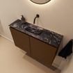 MONDIAZ TURE-DLUX Meuble toilette - 80cm - Rust - EDEN - vasque Lava - position centrale - sans trou de robinet SW1103996