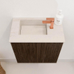 Mondiaz JOYA-DLUX Meuble de toilette 40cm - couleur Walnut - Vasque FAYE position Gauche 1 trou de robinet couleur Meli. SW1424397