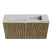 Mondiaz JOYA-DLUX 80cm toiletmeubel - kleur Dusk - Wastafel FAYE positie Rechts Zonder kraangat kleur Glace. SW1423141