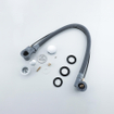 Fortifura Calvi Badafvoercombinatie - draaibediening - geschikt voor bodemdikte 10-20mm - chroom SW1381744