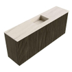 Mondiaz JOYA-DLUX 100cm meuble de toilette - couleur Shadow - Vasque FAYE position Milieu Sans trou de robinet couleur Meli. SW1424890