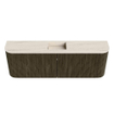Mondiaz JOYA-DLUX 123.2cm toiletmeubel - ronding links en rechts kleur Shadow - Wastafel FAYE positie Midden 1 kraangat kleur Meli. SW1424954
