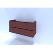 HR badmeubelen Infinity Meuble sous lavabo - 120x44.8x55cm - 2 tiroirs - découpe siphon gauche - sans poignée - terra mat SW872694