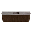 Mondiaz JOYA-DLUX Meuble de salle de bains 123.2cm - arrondi gauche et droite couleur Walnut - Vasque FAYE position Milieu Sans trou de robinet couleur Oza SW1424619
