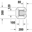 Duravit 1930 - Zuil, 30x28 cm, wit 0293385