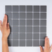 La Mosaic Factory London carreau mosaïque - 30,9x30,9cm - carrelage mural et de sol - Carré - Porcelaine Noir Mat SW62229