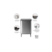 Brabantia Bo Touch Bin Hi Afvalemmer - 2x30 liter - 2 kunststof binnenemmers - matt steel fingerprint proof SW1117307