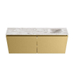 MONDIAZ TURE-DLUX Meuble toilette - 120cm - Oro - EDEN - vasque Glace - position droite - sans trou de robinet SW1103450