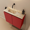 MONDIAZ TURE-DLUX Meuble toilette - 60cm - Fire - EDEN - vasque Frappe - position gauche - sans trou de robinet SW1102772