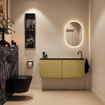 MONDIAZ TURE-DLUX Meuble toilette - 120cm - Oro - EDEN - vasque Lava - position droite - 1 trou de robinet SW1103935