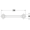 Duravit D Code barre de baignoire 25cm chrome 0293310