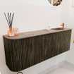 Mondiaz JOYA-DLUX 111.6cm toiletmeubel - ronding links kleur Shadow - Wastafel FAYE positie Rechts 1 kraangat kleur Arena. SW1424841
