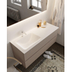 Mondiaz VICA Ensemble de meuble de salle de bain - 120cm - meuble sous-vasque fumée - 2 tiroirs - lavabo nuage gauche - 1 trou de robinet - version XL 60cm haut SW1089789