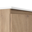 Adema Cadence Ensemble meuble de salle de bains - 60x55x40cm - peu profond - 2 portes - sans poignée - lavabo - 1 trou de robinet - céramique - avec miroir - chêne rustique SW1475756