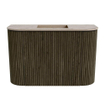 Mondiaz JOYA-DLUX 63.2cm toiletmeubel - ronding links en rechts kleur Shadow - Wastafel FAYE positie Midden Zonder kraangat kleur Arena. SW1424844