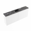 MONDIAZ TURE-DLUX Meuble toilette - 120cm - Talc - EDEN - vasque Lava - position centrale - sans trou de robinet SW1103669