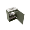 MONDIAZ TURE-DLUX Meuble de toilettes 40cm Army. EDEN lavabo Ostra position milieu. Sans trou de robinet. SW1104715