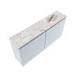 MONDIAZ TURE-DLUX Meuble toilette - 100cm - Clay - EDEN - vasque Glace - position droite - sans trou de robinet SW1103216