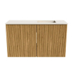 Mondiaz JOYA-DLUX 70cm meuble de toilette - couleur Chêne - Vasque FAYE position Droite Sans trou de robinet couleur Meli. SW1423931