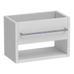 BRAUER Small Meuble sous lave-mains 39.5x21.5x27.5cm avec 1 tiroir et poignée MDF Blanc mat SW370960