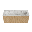 MONDIAZ KURVE-DLUX 110cm Meuble salle de bain - couleur Oak - 1 tiroir - vasque BIG MEDIUM centre - 1 trou de robinet - couleur Glace SW1138008