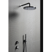 Hotbath Ace Ensemble de douchette à main - douchette à main - support mural avec bec - 150cm - flexible de douche - Noir PVD Poli SW1118049