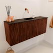 Mondiaz JOYA 100cm meuble de toilette - couleur Ruby - Vasque FAYE position Milieu Sans trou de robinet couleur Urban SW1421820