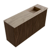 Mondiaz JOYA-DLUX 80cm meuble de salle de bains - couleur Walnut - Vasque FAYE position Droite 1 trou de robinet couleur Arena. SW1424334