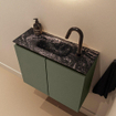 MONDIAZ TURE-DLUX Meuble toilette - 60cm - Army - EDEN - vasque Lava - position centrale - 1 trou de robinet SW1103681