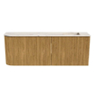 Mondiaz JOYA-DLUX 111.6cm toiletmeubel - ronding links kleur Oak - Wastafel FAYE positie Rechts 1 kraangat kleur Nata. SW1424041