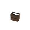 INK Wastafelonderkast - 60x40x52cm - 2 lades - greeploos - met houten keerlijst - MDF - Chocolate SW439207