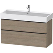 Duravit D-neo Meuble sous vasque 118.4x44.2x62.5cm 2 tiroirs Chêne (terra) mat SW641475