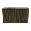 Mondiaz JOYA 71.6cm meuble de salle de bains - arrondi droit couleur Shadow - Vasque FAYE position Gauche Sans trou de robinet couleur Urban SW1421535