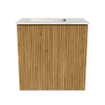 Mondiaz JOYA-DLUX 40cm meuble de toilette - couleur Oak - Vasque FAYE position Gauche 1 trou de robinet couleur Ostra. SW1409100