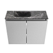 MONDIAZ TURE-DLUX 60cm toiletmeubel Plata. EDEN wastafel Lava positie links. Met 1 kraangat. SW1103938