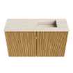 Mondiaz JOYA-DLUX 70cm meuble de salle de bains - couleur Oak - Vasque FAYE position Droite 1 trou de robinet couleur Meli. SW1423926
