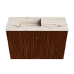 Mondiaz JOYA-DLUX 60cm toiletmeubel - kleur Ruby - Wastafel FAYE positie Links 1 kraangat kleur Nata. SW1425417