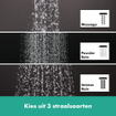 Hansgrohe Pulsify handdouche 10.5cm 3jet relaxation mat zwart SW651094