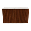 Mondiaz JOYA-DLUX 71.6cm toiletmeubel - ronding rechts kleur Ruby - Wastafel FAYE positie Links Zonder kraangat kleur Frappe. SW1423495